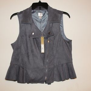 Sleeveless suede jacket